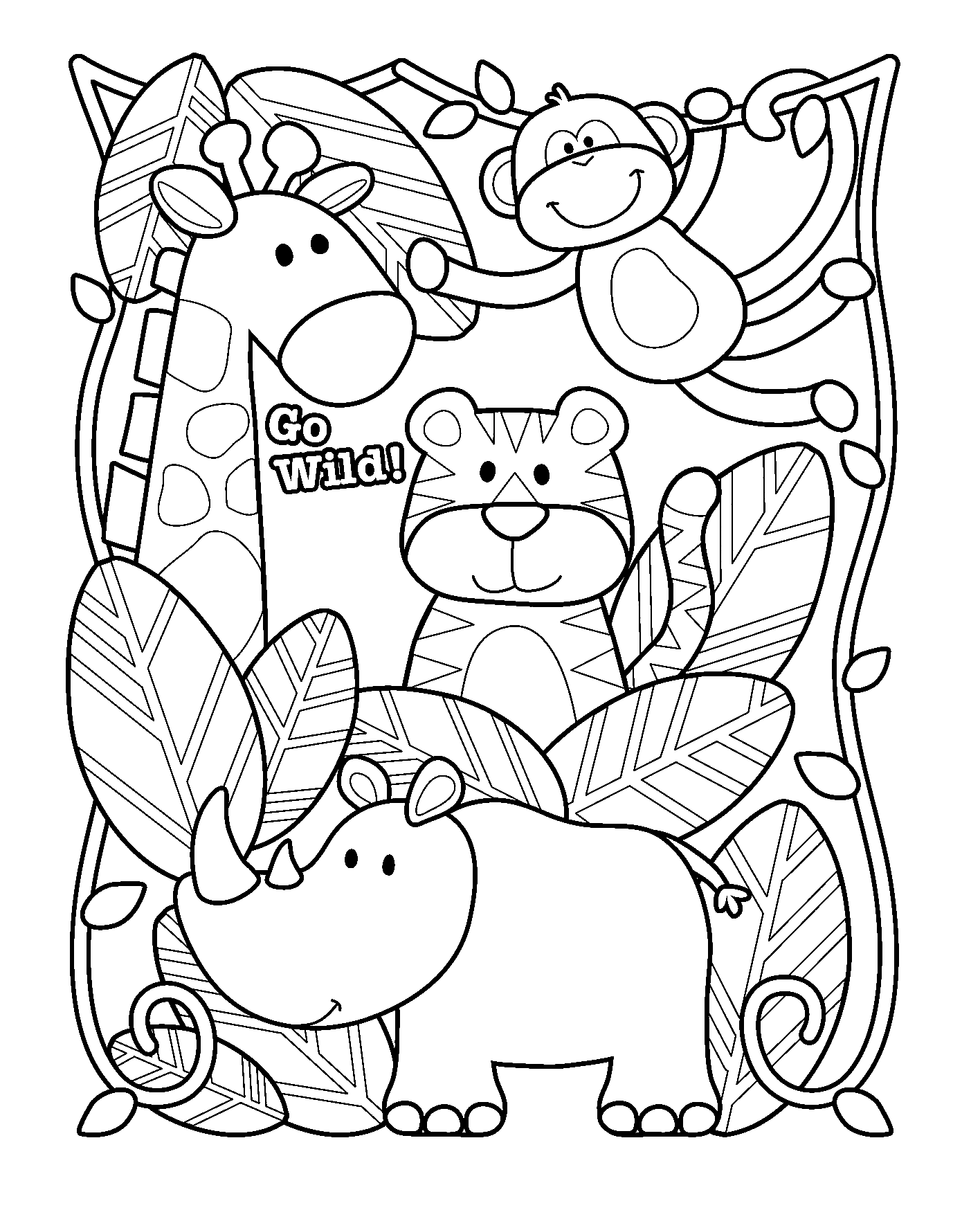 Zoo coloring pages printable for free download