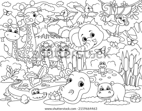 Thousand coloring page zoo royalty
