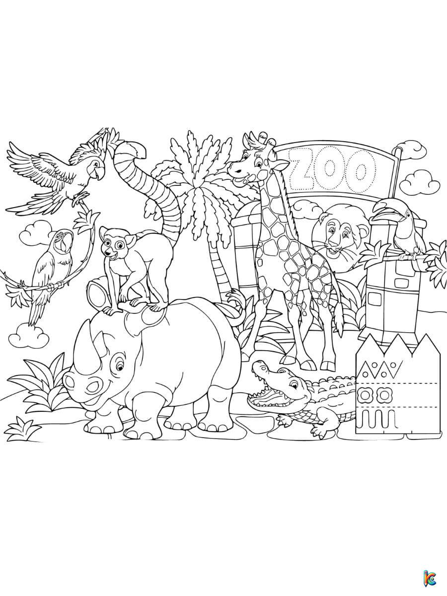 Zoo coloring pages â