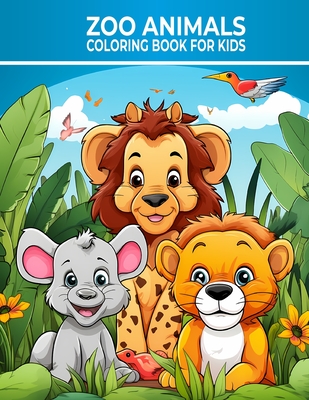 Velantar zoo animals coloring book for kids simple and easy coloring pages with cute animals paperback rainy day books
