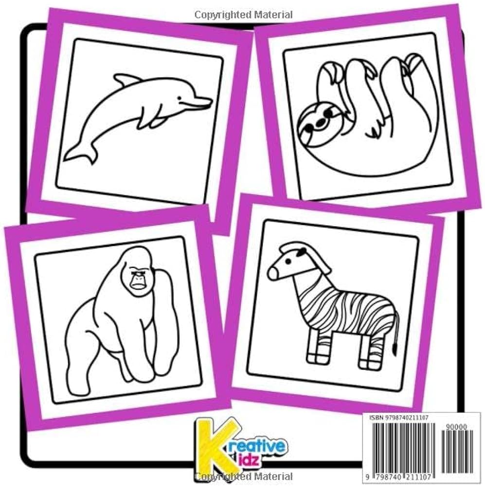 Zoo animals coloring book for toddlers coloring book for kids ages