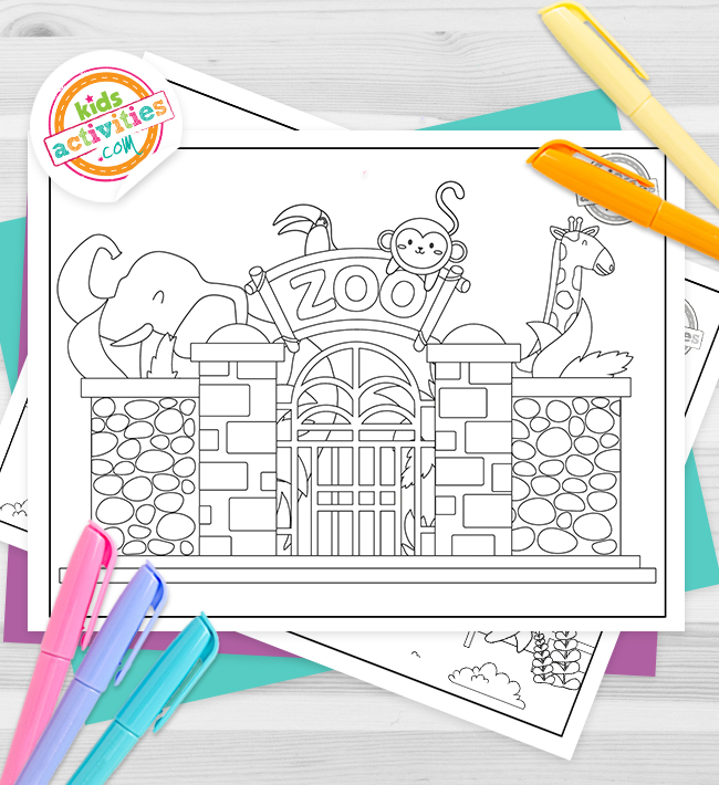 Fun free zoo animal coloring pages kids activities blog