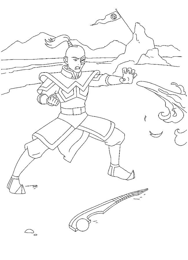 Avatar the last air bender coloring pages