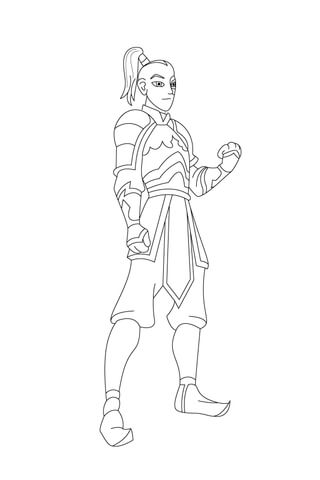 Zuko clenches his fist ready for action coloring page free printable coloring pages