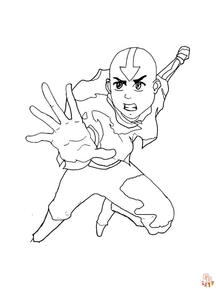 Avatar the last airbender coloring pages