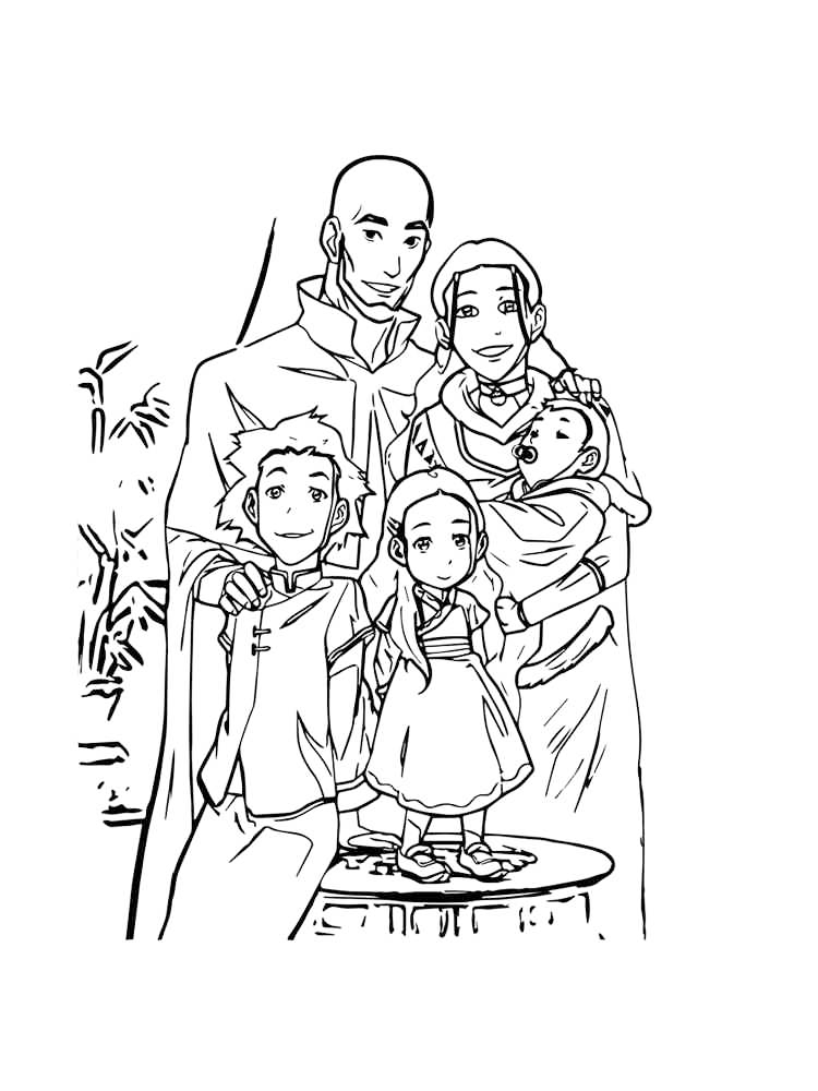 Avatar the last air bender coloring pages