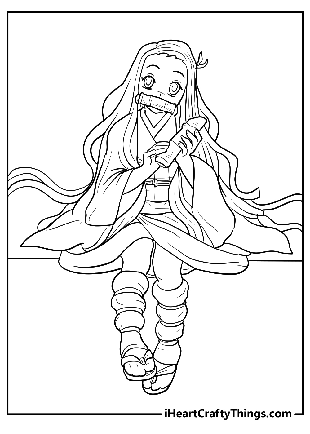 Printable nezuko coloring pages updated