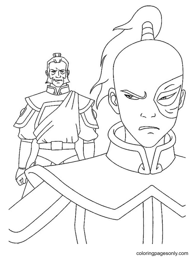 Angry zuko coloring page