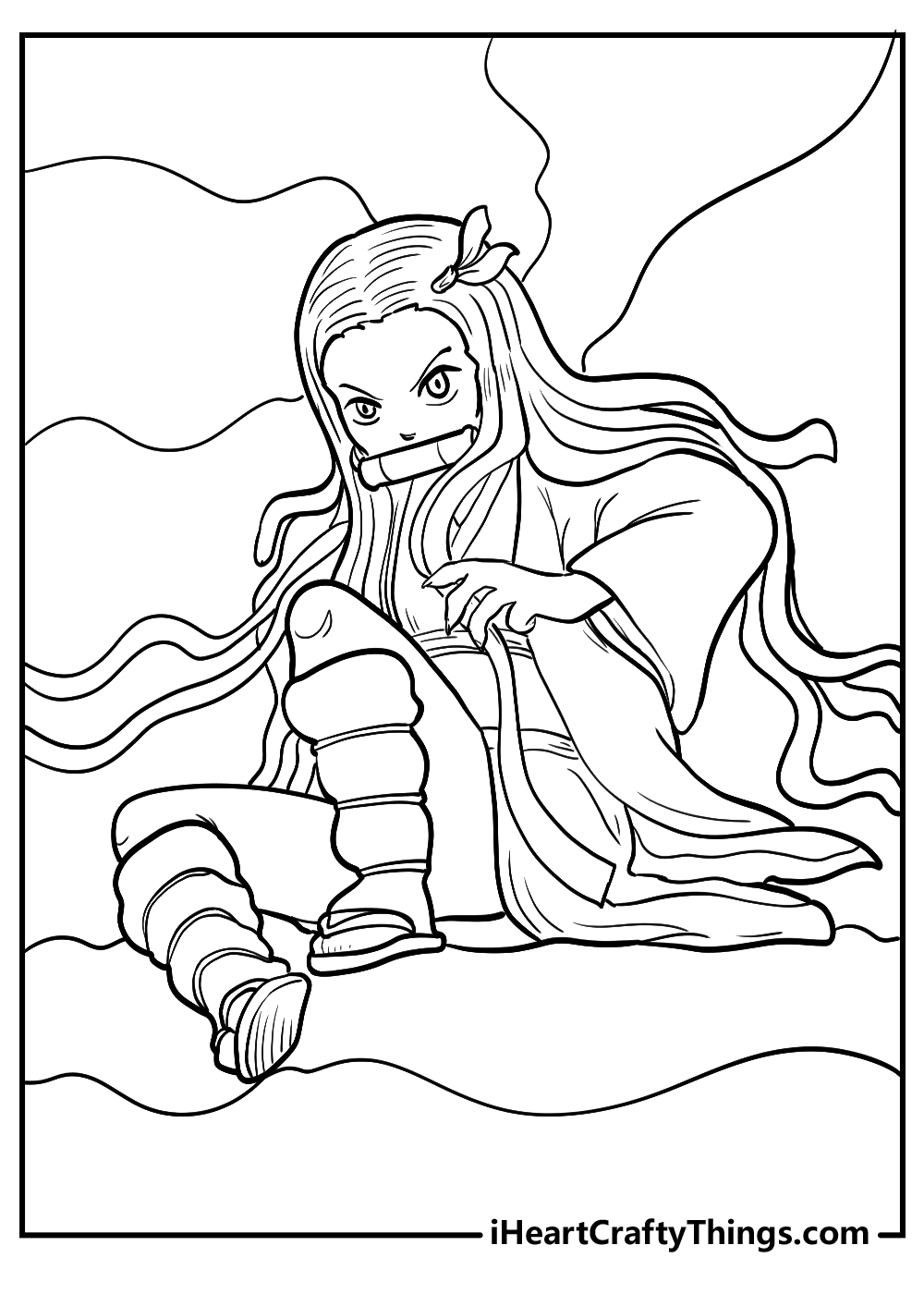Printable nezuko coloring pages updated
