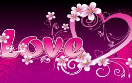 2D Love Heart Pink