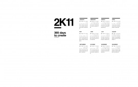 2K11 white Calendar