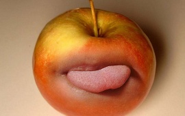 A funny apple