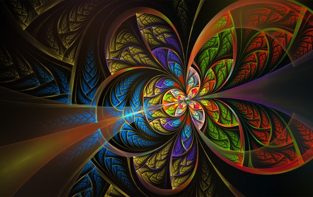 Abstract Fractal Circles Color (click to view)