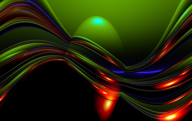 Abstract Green And Red