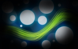 Abstract Green Lines White Dots