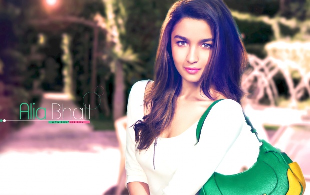 Alia Bhatt With Green Purse (click to view)