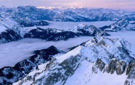 Alps In Fog Switzerland