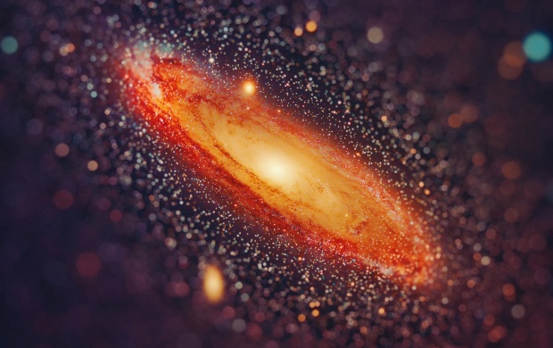 Andromeda Galaxy Bokeh (click to view)