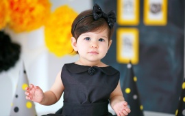 Angel Baby In Black Dress