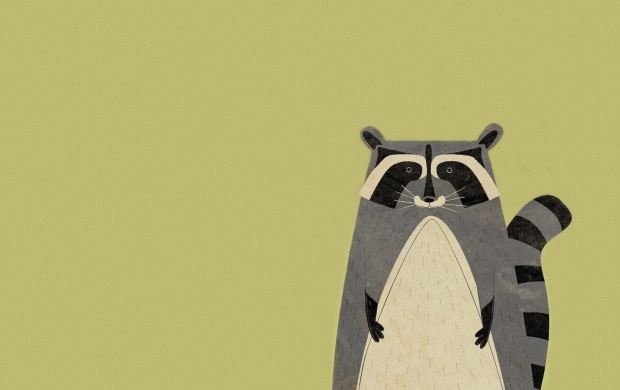 Animal Raccoon Minimalism Art (click to view)