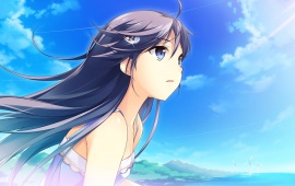 Anime Girl And Blue Sky