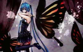Anime Girl Butterfly Wings