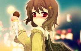 Anime Girl With Ice Cream