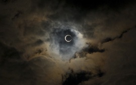 Annular Eclipse With Clouds