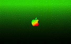 Apple And Water Drops