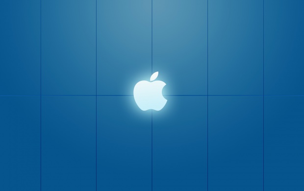 Apple Logo on Blue Background (click to view)