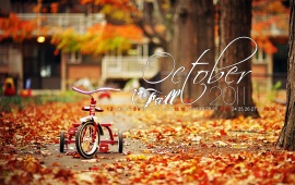 Autumn Fall October Calendar