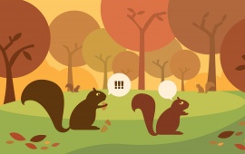 Autumn Squirrels October 2012 Calendar