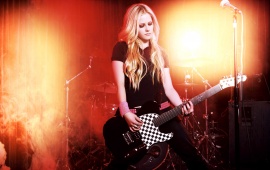Avril Lavigne with Guitar