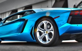 Azure Blue Lamborghini Aventador