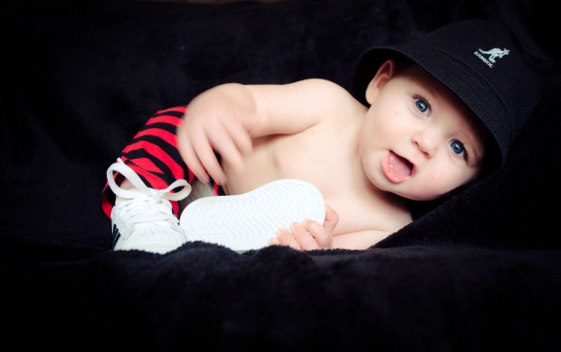 Baby And Black Background (click to view)