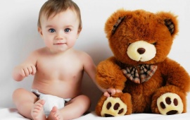 Baby And Teddy Bear