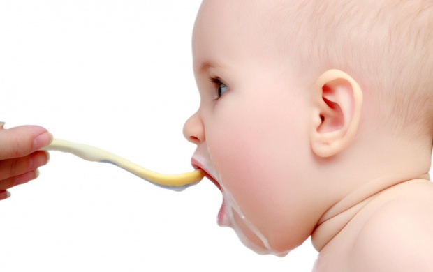 Baby Eating Milk
