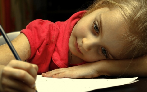 Baby Girl With Pencil (click to view)