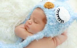 Baby Sleeping Hat Blue