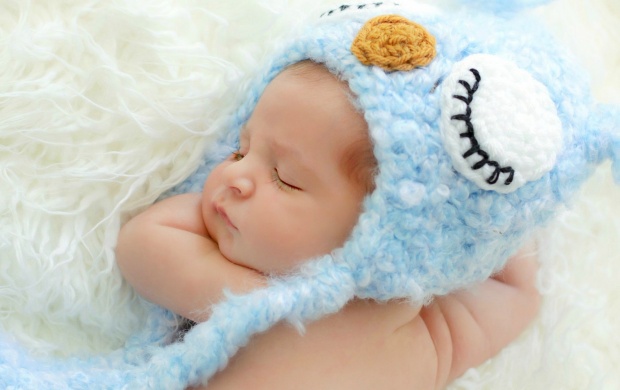 Baby Sleeping Hat Blue (click to view)