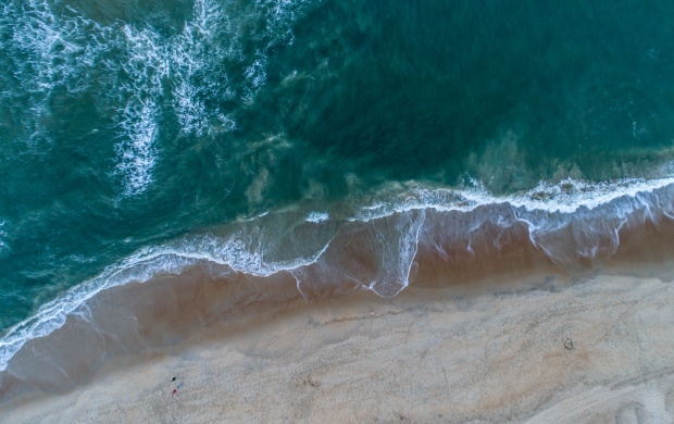 Beach And Waves Seen From Above