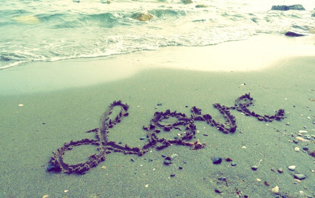 Beach Sand On Lettering Love (click to view)