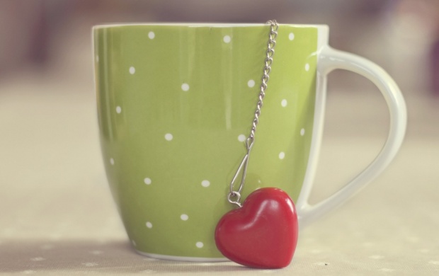 Beautiful Cup And Red Heart (click to view)