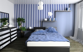 Bedroom Interior Design Blue