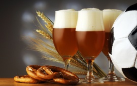 Beer Glass And Wheat