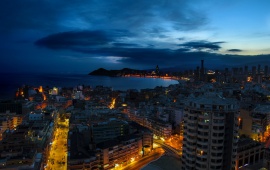 Benidorm Spain City Night