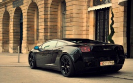 Black Lamborghini Back view