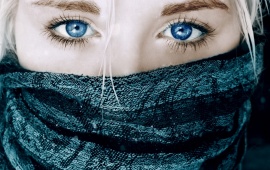 Blonde Girl with Blue Eyes