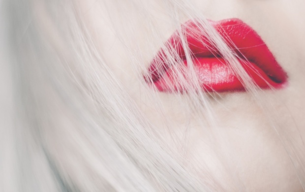 Blonde Girl With Red Lips (click to view)