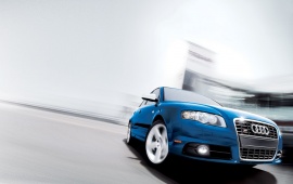 Blue Audi S4 Sedan 3